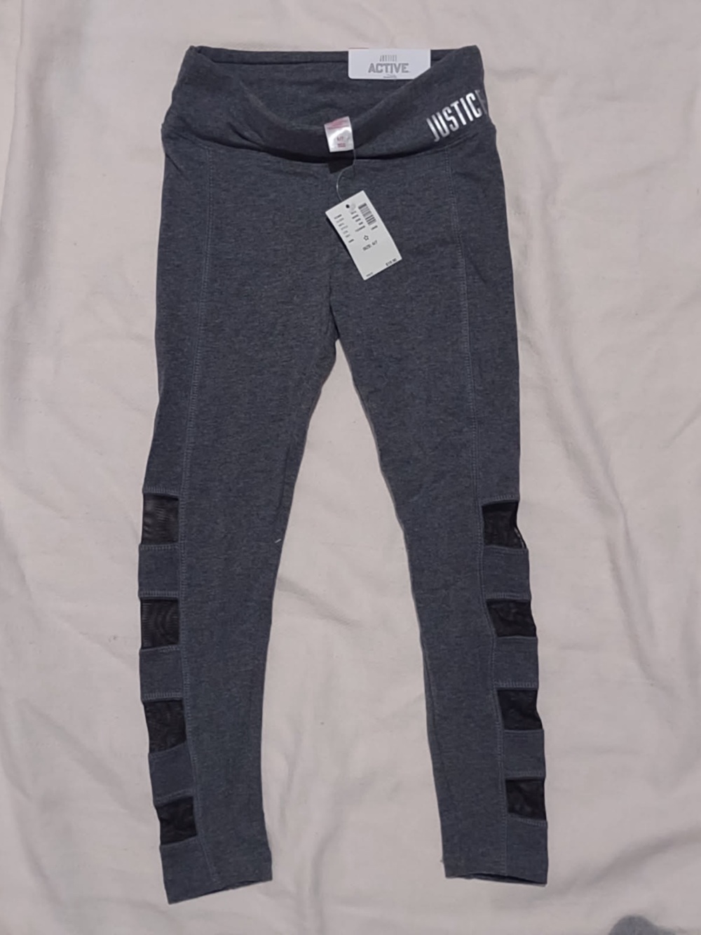 Stylish Leggings Grey w/Black Decor
